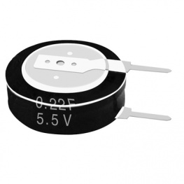 KR-5R5V104-R, Ultracapacitor 0.1 F 5.5 VDC, Power Stor