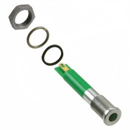 Q6F1CXXG12E, LED Indicator green 12 VDC, APEM