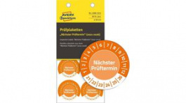 6988-2021, Inspection Plate, 20 ... 25, Vinyl, 30mm, Orange, Zweckform
