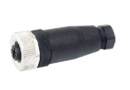 A012.03.02.111.001.0000, M12 A-Code 3 Pin Female 0° - Field Attachable - 3x0.75 mm2 max., Nemus