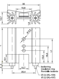 KL-194/25,4/SW, Радиатор: штампованный; ребристый; черный; L: 25,4мм; W: 35мм, Seifert electronic
