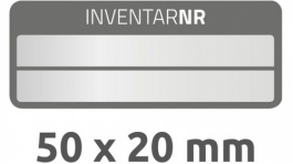 6921, Inventory Labels, 10 sheets/50 labels, 50 x 20 mm, Silver / Black, Zweckform