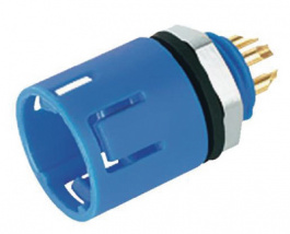 99 9207 060 03, Panel mount plug 3-pole blue Pole no.=3, Binder