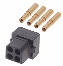 M800405, Socket, dual-row, straight 2x2P, Harwin