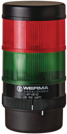 69741055, Signalling column Kompakt 71, red/green, WERMA Signaltechnik