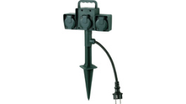 394.175, Garden socket outlet, 3xF (CEE 7/3), 2 m, Bachmann