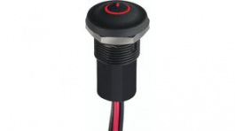 IXR3W12RRXN9, Illuminated Pushbutton Switch, 2 A, 28 VDC, APEM