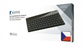 CSKBBT300CZ, Illuminated Multimedia Bluetooth Keyboard CZ Bluetooth Black, KONIG
