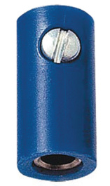 2,6MM BLAU ZWERG-KUPPLUNG, Cable socket, blue, Donau