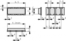 CSTCR6M00G53-R0, Резонатор: керамический; 6МГц; SMD; 4,5x2x1,15мм; ±0,5%; -20?80°C, Murata