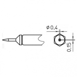 NT 1SC, Жало; коническое; 0,4x14мм; для паяльников WEL.WMP, Weller