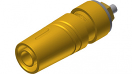SAB 2640 LK Au yellow, Laboratory socket diam. 4 mm Yellow CAT III 40 mm, SKS Kontakttechnik