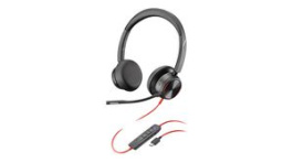 214409-01, USB-C Headset, Blackwire 8225, Stereo, On-Ear, 20kHz, USB, Black, Poly