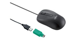 S26381-K468-L100, Wired USB / PS/2 Mouse 1200dpi Black, Fujitsu