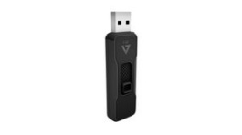 VP24G, USB Stick with Slide-In Connector, 4GB, USB 2.0, Black, V7
