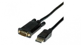 11045970, Video Cable, DisplayPort Plug - VGA Plug, 1920 x 1080, 1m, Roline