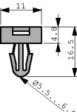 TC-823-TB [100 шт] Cable tie mount 2.4...4.8 mm PU=100 ST