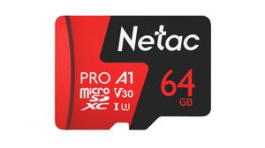 NT02P500PRO-064G-S, Memory Card 64GB, microSDXC, 90MB/s, 40MB/s, Netac