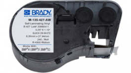 M-135-427-AW, Labelmaker Label 27.94 mm x 6.35 mm 240 p. black on white, Brady