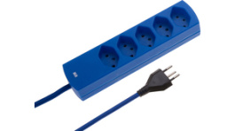 114986, Outlet strip, 5xJ (T13), blue, Max Hauri