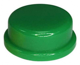 RND 210-00238, Cap green round 10x5.7 mm, RND Components