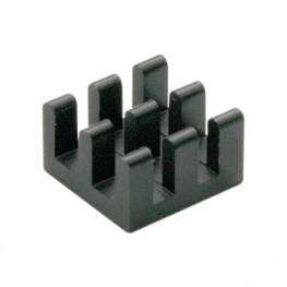 ICK BGA 10 X 10, Радиатор: штампованный; черный; L:10мм; W:10мм; H:6мм; алюминий, Fischer Elektronik