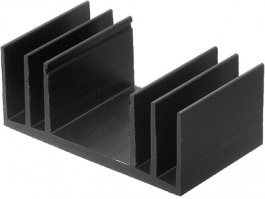 SK 18/75/SA, Heat sink 75 mm 2.75 K/W black anodised, Fischer Elektronik