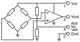 DC001NGC4, Pressure sensor 0...1 "H 2 O, Honeywell