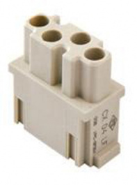 CX 04 LF, CX, 4 pole fibre optics, female insert, female inserts for female contacts, ILME