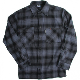 964074099-XL, Flannel Shirt, Carpenter ACE Size XL black/grey, Bjornklader