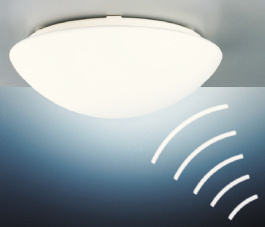 RS 14 L, Indoor light fixture with sensor, shockproof opale, Steinel