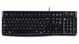 920-002501, Keyboard, K120, UK English, QWERTY, USB, Cable, Logitech
