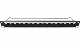 CP30182, Patch panel; XLR; "мама"; RACK; винтами; Резьба: M3; Размер: 19",1U, Cliff
