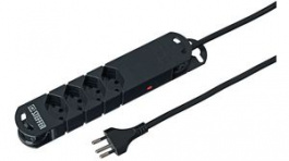 20 201134 C, Outlet Strip 4 Type J (T13) Black Type J (T12), Steffen