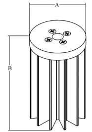 ATSEU-077A-C4-R0, Радиатор; LED; W: 45мм; H: 68мм; Цвет: черный; Форма: круглый, Advanced Thermal Solutions