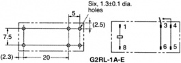 G2RL-1A-E 5DC, PCB power relay 5 VDC 400 mW, Omron