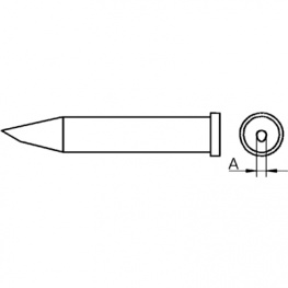 XT AA, Soldering Tip Round shape beveled 60°, Weller