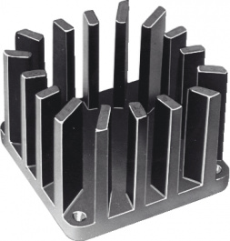 FK 318 SA, Heat sink 46 mm 4.8 K/W black anodised, Fischer Elektronik