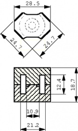 B65813-J1600-K41 [2 шт], RM10 core set N41 PU=2 ST, TDK-Epcos