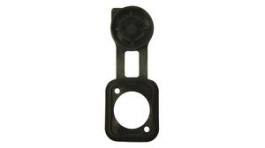 CP299802, Socket gasket with dust cap; black; Case: XLR standard; 19x24mm, Cliff