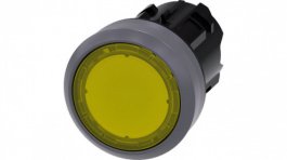 3SU1031-0AB30-0AA0, SIRIUS ACT Illuminated Push-Button front element Metal, matte, yellow, Siemens