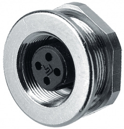 09 0424 00 07, Panel-mount socket, 712 series 7-pole Poles 7 1 A 125 VAC/VDC, Binder