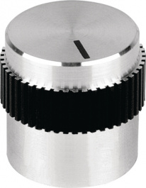 5615.4614, Rotary knob with line aluminium 15 mm, Mentor
