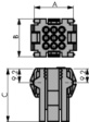 207440-1 Socket housing, 9-pin 9P
