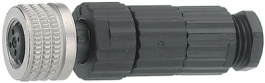 ELKA 4008 V, Разъем: М8; "мама"; PIN:4; прямой; на провод; вилка; E; 4А; Резьба: M8, Hirschmann