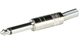 RND 205-00585, Stereo Jack Connector&nbsp;&nbsp;Silver, 6.3 mm, Male, RND Connect