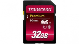 TS32GSDU1, Memory Card, SDHC, 32GB, 90MB/s, Transcend