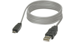 2701626, USB Cable 2 m Grey USB-A Male USB-Micro-B Male, Phoenix Contact