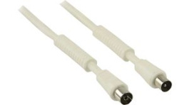 CSGP40020WT10, Coax Cable 120dB Coax Male - Coax Female 1m White, Nedis (HQ)