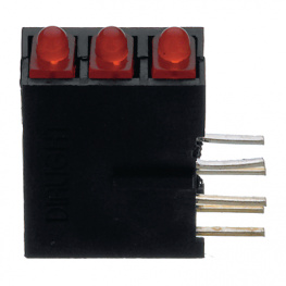 570-0100-111F, PCB LED 2 mm round Red/Red/Red standard, Dialight